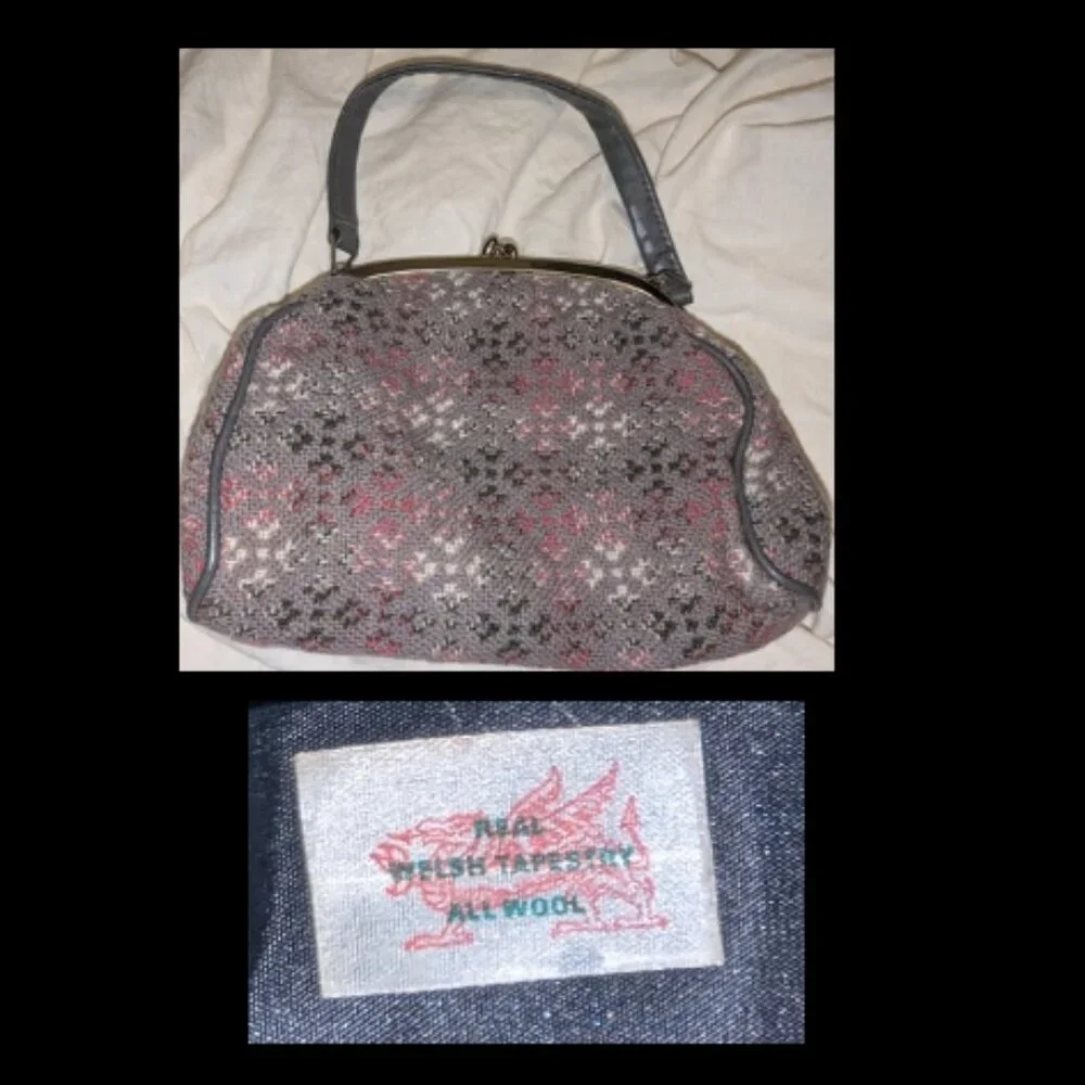 Vintage Real Welsh Tapestry Wool Purse